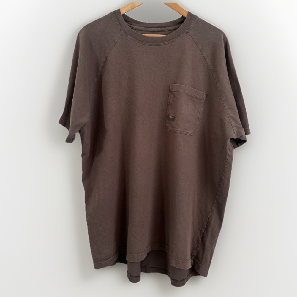 Ariat Rebar Brown Workwear Pocket Tee 100% Cotton Distressed Men’s Size XXL